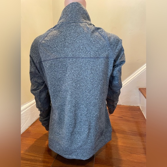 Victoria's Secret Pink 1/4 Zip Pullover Gray w/neon green trim Size Medium - Picture 2 of 6